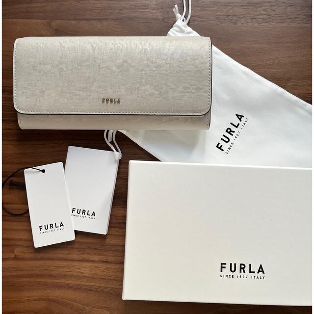 Furla(フルラ)のFURLA フルラ　バビロン　長財布　グレージュ　ホワイトベージュ　バイカラー レディースのファッション小物(財布)の商品写真