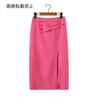 🛍5月新作👡8010◆pink ピンク デザイン タイトスカート (ひざ丈スカート)