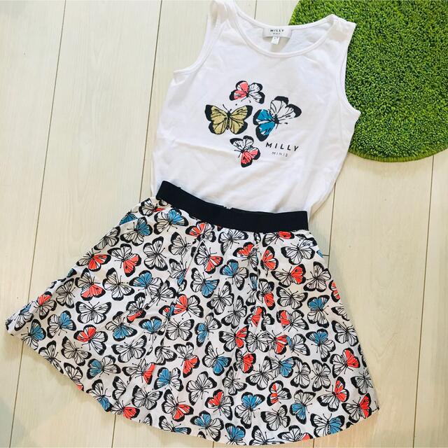 Milly(ミリー)のMILLY ミリー 6/7 120cm バタフライ タンクトップ キッズ/ベビー/マタニティのキッズ服女の子用(90cm~)(Tシャツ/カットソー)の商品写真