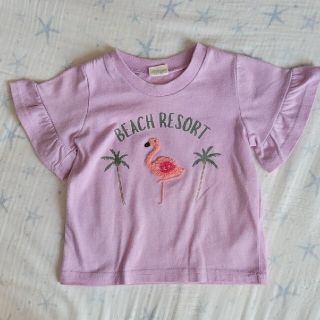 半袖トップス　90センチ　パープル(Tシャツ/カットソー)