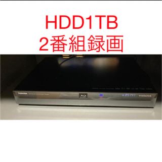 トウシバ(東芝)の東芝VARDIA ブルーレイ D-B1005K  B-CASカード赤付き❣️(ブルーレイレコーダー)