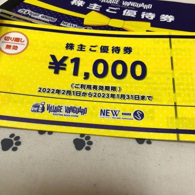 66000円分　ヴィレッジヴァンガード　株主優待券 チケットの優待券/割引券(ショッピング)の商品写真