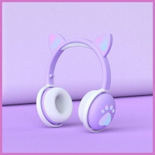 猫耳ヘッドホンBluetooth5.0 LED マイク内蔵(ヘッドフォン/イヤフォン)