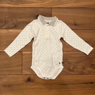 プチバトー(PETIT BATEAU)のプチバトー　衿つき長袖ボディ　星柄(ロンパース)