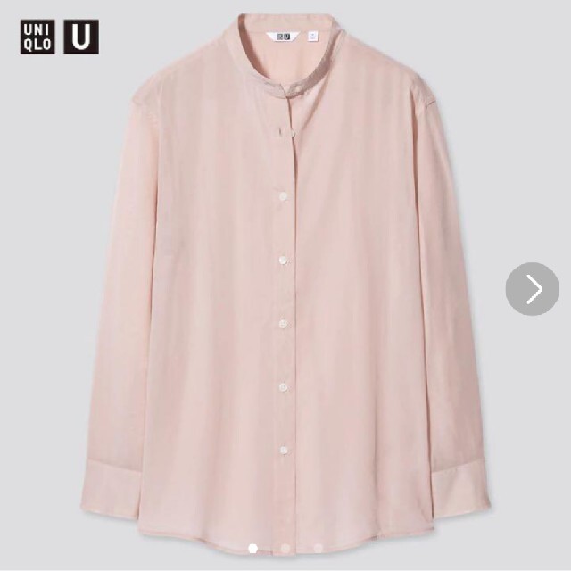 UNIQLO(ユニクロ)のユニクロ　シアーバンドカラーシャツ レディースのトップス(シャツ/ブラウス(長袖/七分))の商品写真