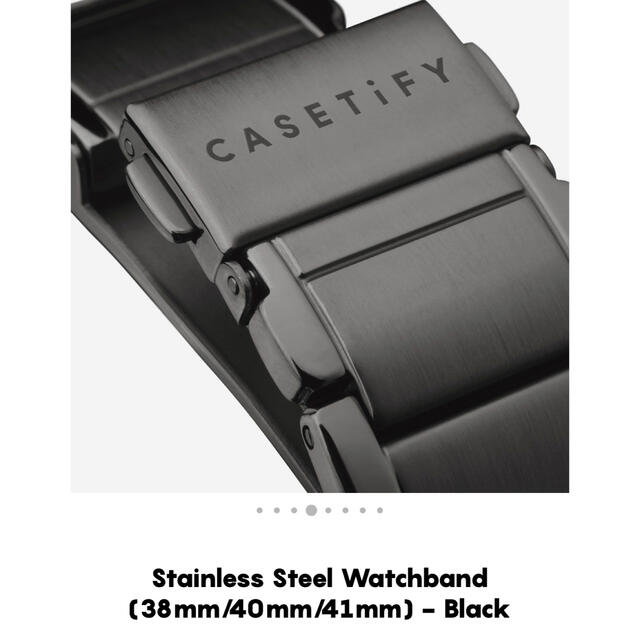 Apple Watch(アップルウォッチ)のcasetify Apple watch ステンレスバンド　ブラック　44mm メンズの時計(金属ベルト)の商品写真