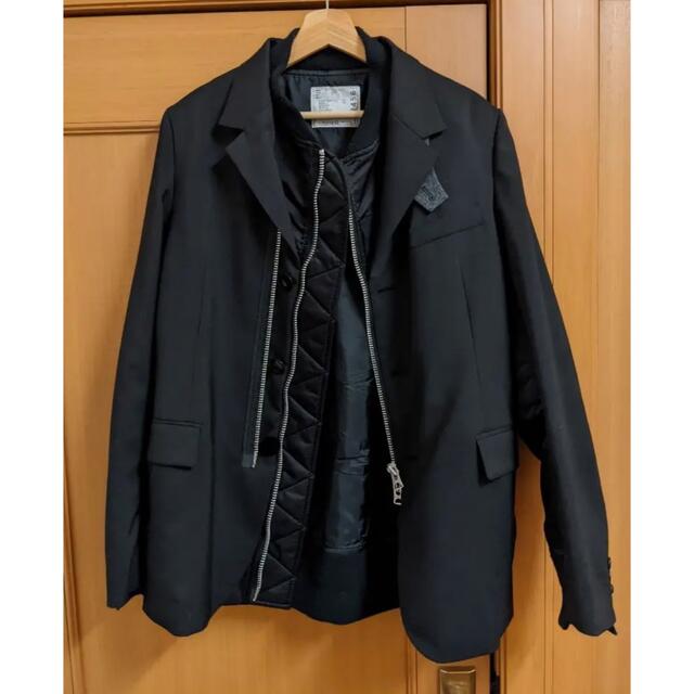 sacai(サカイ)のsacai 21ss suiting jacket black メンズのジャケット/アウター(テーラードジャケット)の商品写真