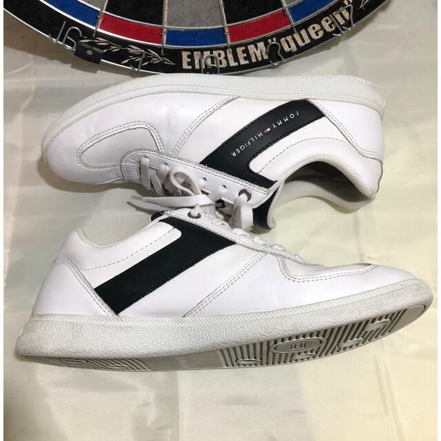 TOMMY HILFIGER(トミーヒルフィガー)のTOMMY HILFIGER レザースニーカー　26cm  白 メンズの靴/シューズ(スニーカー)の商品写真