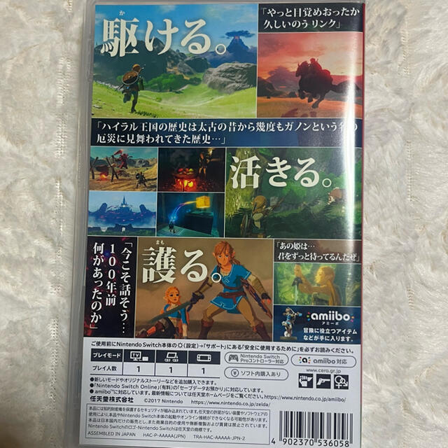 任天堂(ニンテンドウ)のゼルダの伝説 ブレスオブザワイルド エンタメ/ホビーのゲームソフト/ゲーム機本体(家庭用ゲームソフト)の商品写真