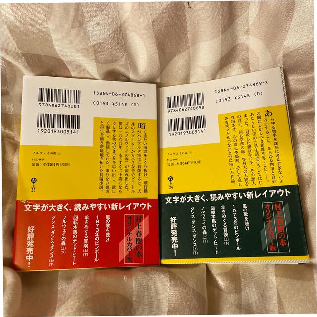 講談社(コウダンシャ)のノルウェイの森 上・下巻セット エンタメ/ホビーの本(その他)の商品写真