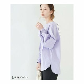 ロペピクニック(Rope' Picnic)の【ラベンダー（52）】【emur】バックリボンバルーン袖ブラウス(シャツ/ブラウス(長袖/七分))