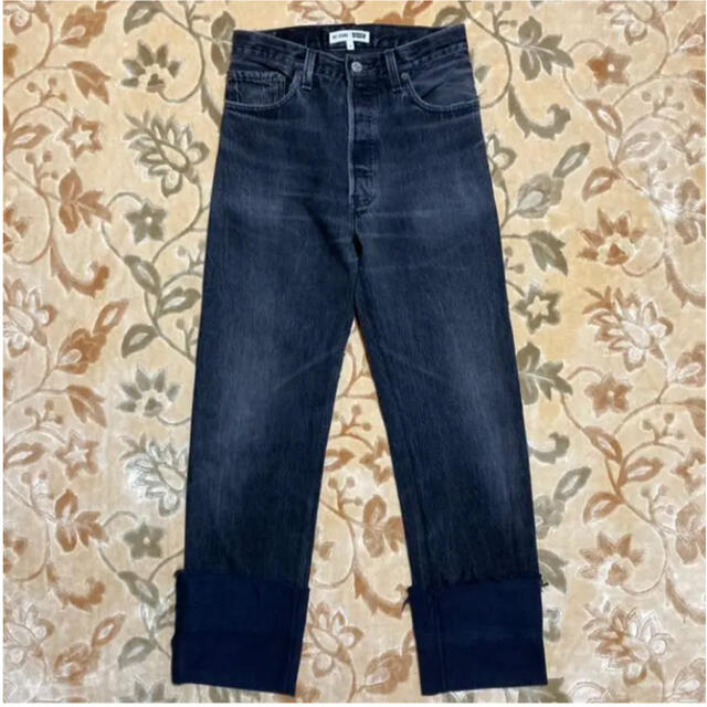 REDONE LEVIS HIGH RISE STRAIGHT CUFFED 黒 3