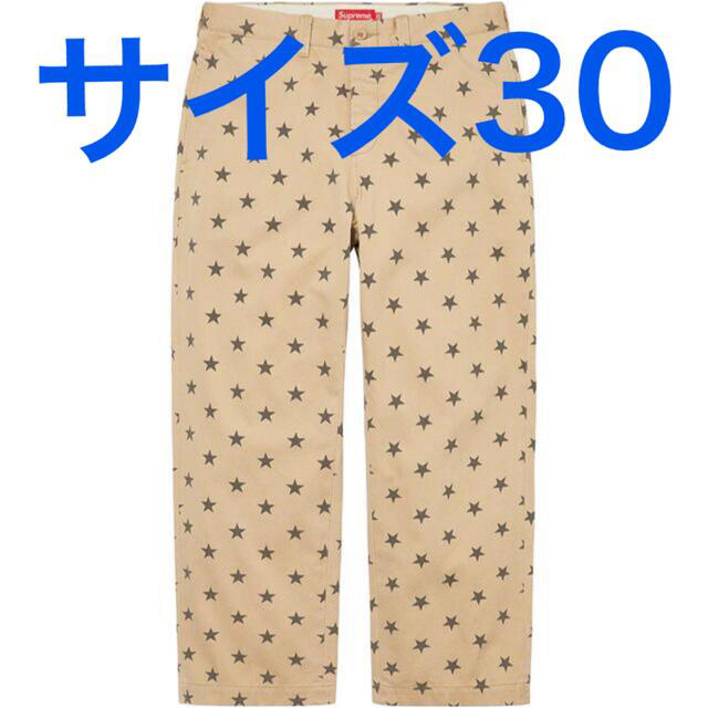 Supreme Chino Pant Khaki Stars 30 シュプリーム