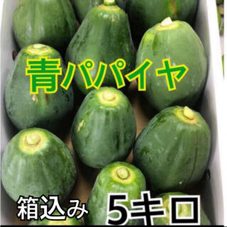 青パパイヤ　箱込み 5キロ(野菜)