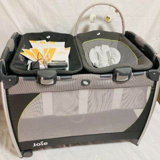 ジョイー(Joie (ベビー用品))の【廃盤】 Joie エクスカーションチェンジ&バウンス クラシックストライプ(ベビーベッド)