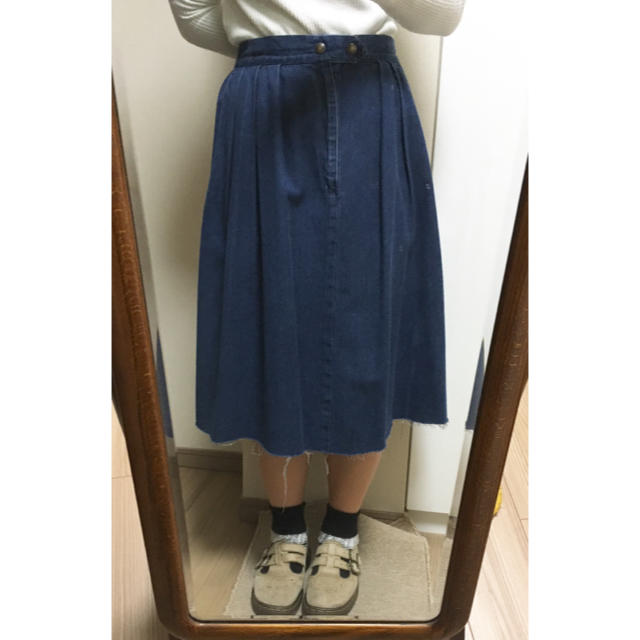 古着デニムスカート レディースのスカート(ひざ丈スカート)の商品写真