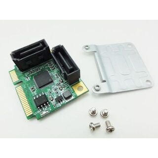 SATA3.0 2ポート増設 Mini PCI Express 拡張カード(PCパーツ)