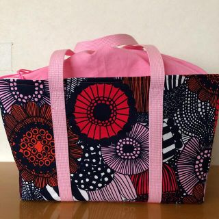 マリメッコ(marimekko)のマリメッコ　レジカゴバッグ保冷　ハンドメイド(エコバッグ)