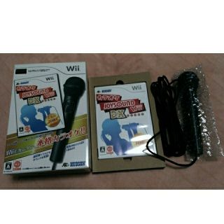 ウィー(Wii)のカラオケJOYSOUND Wii DX Wii ソフトとマイク[美品](家庭用ゲームソフト)