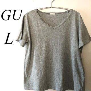 ジーユー(GU)のGU VネックTシャツ　Lサイズ(Tシャツ(半袖/袖なし))