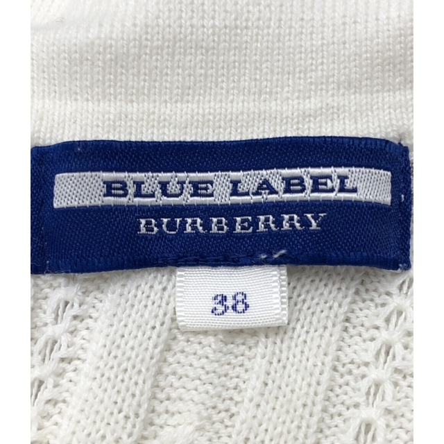 BURBERRY BLUE LABEL(バーバリーブルーレーベル)のバーバリーブルーレーベル 半袖ニット ケーブルニット レディース 38 レディースのトップス(ニット/セーター)の商品写真