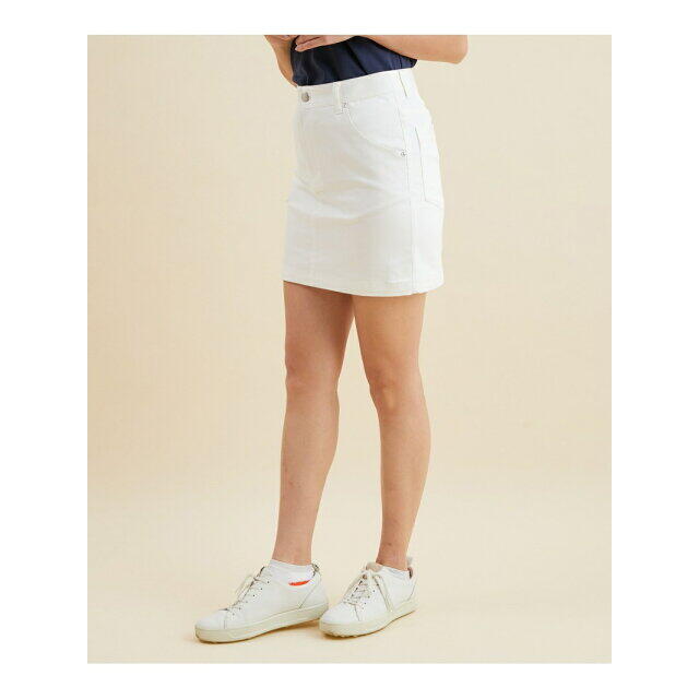 【ホワイト（10）】プレミアムストレッチ5ポケットスカート