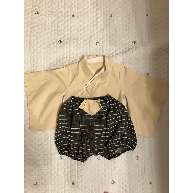 ベビー袴ロンパース　80サイズ キッズ/ベビー/マタニティのベビー服(~85cm)(和服/着物)の商品写真