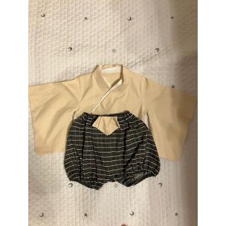 ベビー袴ロンパース　80サイズ(和服/着物)