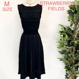 ストロベリーフィールズ(STRAWBERRY-FIELDS)の新品 STRAWBERRY FIELDS ニットワンピース 8676(ひざ丈ワンピース)