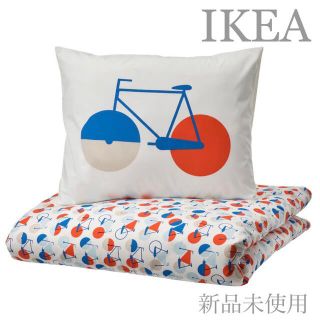 イケア(IKEA)の【新品未使用】シングル掛け布団カバーセットSPORTSLIG IKEA(シーツ/カバー)