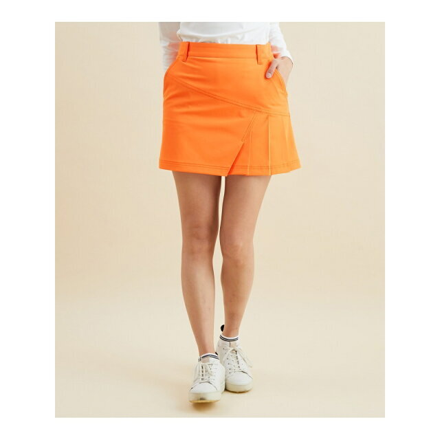 JUN&ROPE’(ジュンアンドロペ)の【オレンジ（70）】【UV】【撥水】【防透】ボディシェルサイドプリーツスカート レディースのスカート(ロングスカート)の商品写真
