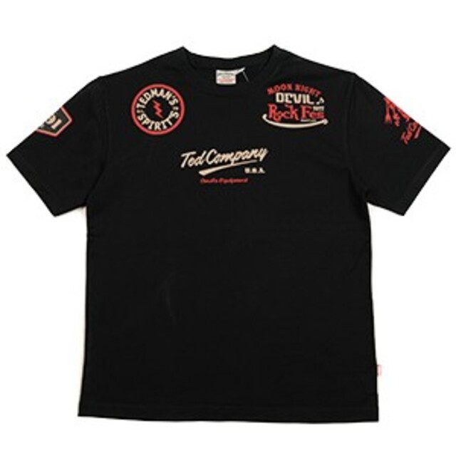 TEDMAN(テッドマン)のテッドマン/Tシャツ/ブラック/TDSS-551/エフ商会/カミナリモータース メンズのトップス(Tシャツ/カットソー(半袖/袖なし))の商品写真
