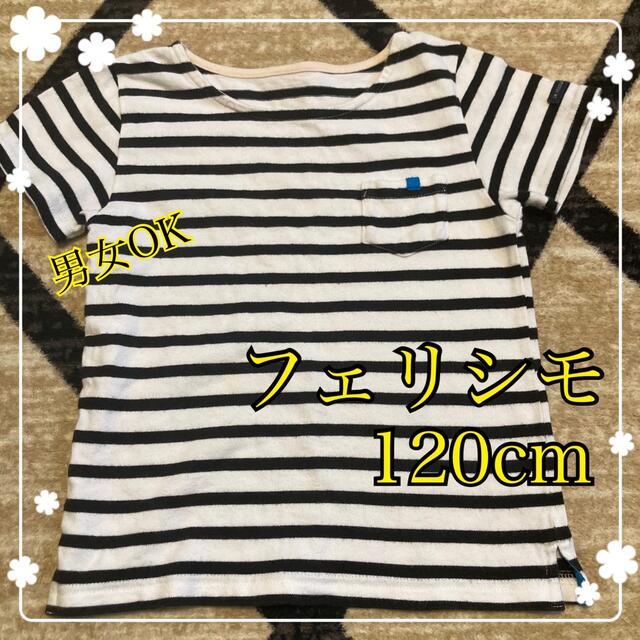 FELISSIMO(フェリシモ)のフェリシモ♥120センチTシャツ ボーダー キッズ/ベビー/マタニティのキッズ服男の子用(90cm~)(Tシャツ/カットソー)の商品写真