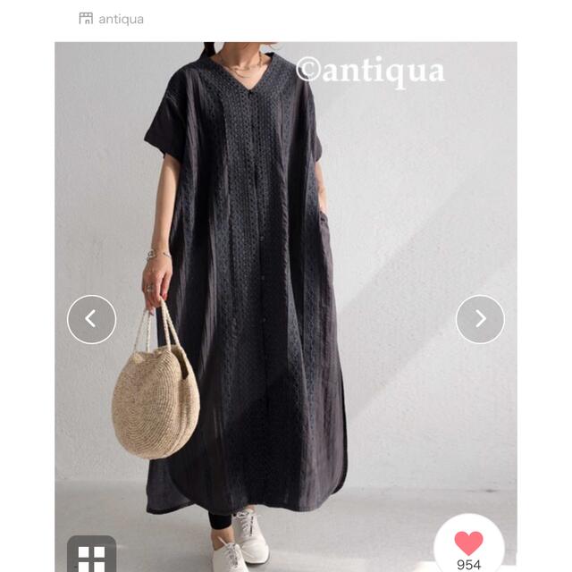 antiqua(アンティカ)のantiqua アンティカ　ワンピース レディースのワンピース(ロングワンピース/マキシワンピース)の商品写真