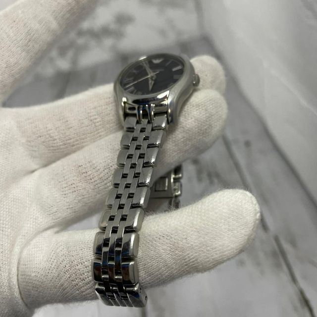 Emporio Armani(エンポリオアルマーニ)のエンポリオアルマーニ時計　メンズ腕時計　ブラック　スクエア　丸型 レディースのファッション小物(腕時計)の商品写真
