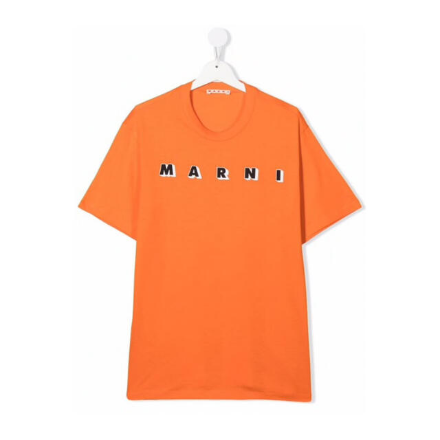 Marni(マルニ)の希少‼️MARNI ロゴ　Tシャツ オレンジ　新品未使用　14Y レディースのトップス(Tシャツ(半袖/袖なし))の商品写真
