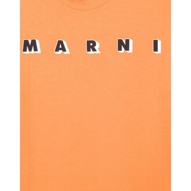 Marni(マルニ)の希少‼️MARNI ロゴ　Tシャツ オレンジ　新品未使用　14Y レディースのトップス(Tシャツ(半袖/袖なし))の商品写真