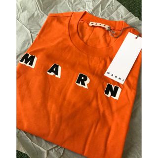 マルニ(Marni)の希少‼️MARNI ロゴ　Tシャツ オレンジ　新品未使用　14Y(Tシャツ(半袖/袖なし))