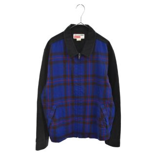 シュプリーム(Supreme)のSUPREME シュプリーム 15AW Work Jacket コムデギャルソンシャツ チェック 切替 ジップアップ ワークジャケット ブラック/ブルー(その他)