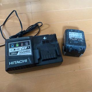 日立　充電器＋バッテリー(工具/メンテナンス)