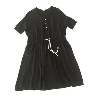 ラウンジドレス(Loungedress)のラウンジドレス Loungedress チュニック ワンピース 黒(ひざ丈ワンピース)