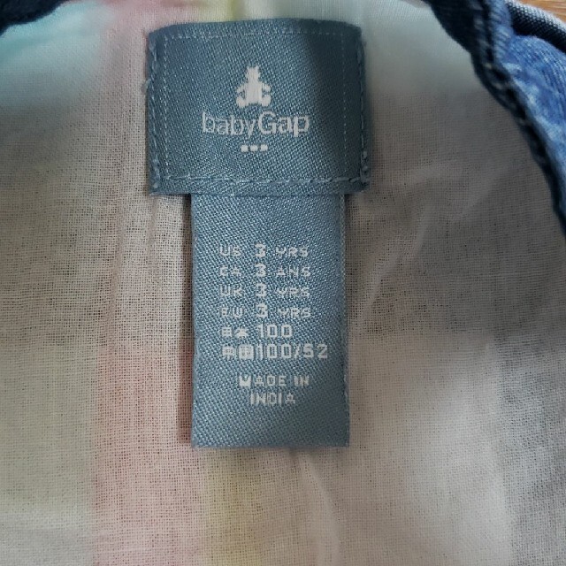 babyGAP(ベビーギャップ)のbabygap ベビーギャップ ノースリーブ チェック ワンピース サイズ100 キッズ/ベビー/マタニティのキッズ服女の子用(90cm~)(ワンピース)の商品写真