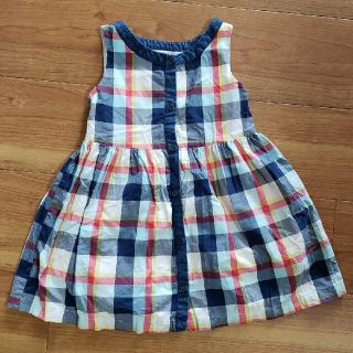 ベビーギャップ(babyGAP)のbabygap ベビーギャップ ノースリーブ チェック ワンピース サイズ100(ワンピース)