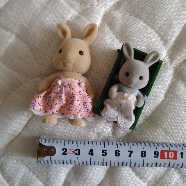 EPOCH(エポック)のシルバニアファミリー(人形２種&ベッド) エンタメ/ホビーのおもちゃ/ぬいぐるみ(キャラクターグッズ)の商品写真