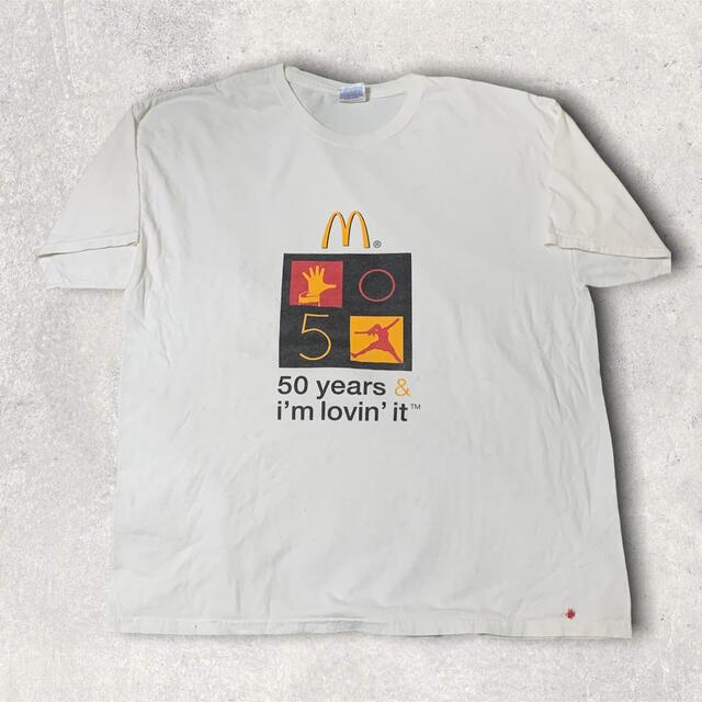 マクドナルド 50周年 記念Tシャツ XLサイズ ホワイト 白 ヘインズ マック