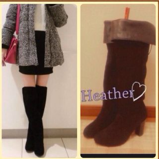 ヘザー(heather)のHeather新品本革ニーハイブーツ(ブーツ)