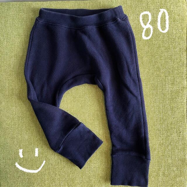 MUJI (無印良品)(ムジルシリョウヒン)の80 無印良品 パンツ ネイビー キッズ/ベビー/マタニティのベビー服(~85cm)(パンツ)の商品写真