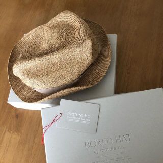 ビショップ(Bshop)の値下げ　マチュアーハBOXED HAT 4.5cm brim(麦わら帽子/ストローハット)