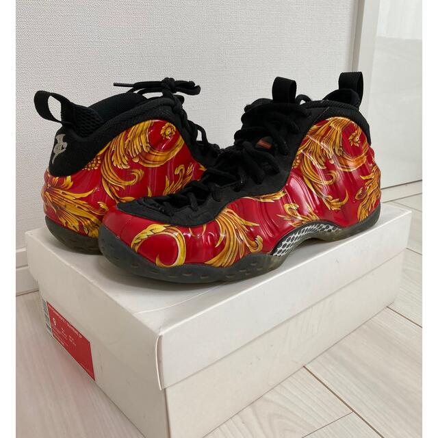 スニーカーsupreme × NIKE air foamposite1 red 27㎝