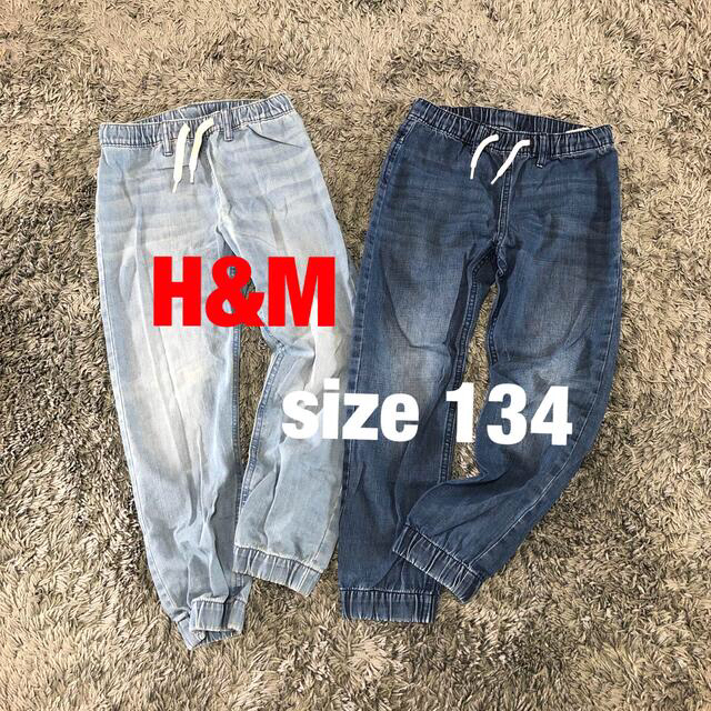 H&M(エイチアンドエム)のH&M * デニムジョガー　2枚set キッズ/ベビー/マタニティのキッズ服女の子用(90cm~)(パンツ/スパッツ)の商品写真